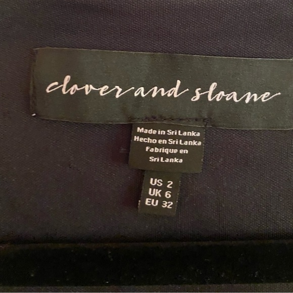 Clover and Sloane Black Velvet Dress Size 2 NWT - Picture 3 of 11